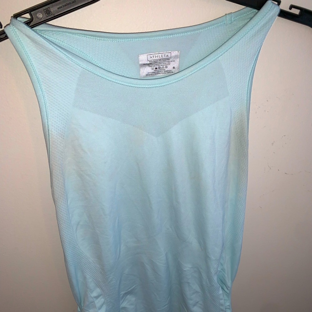 ATHLETA LIGHT BLUE TANK, SIZE SMALL.
